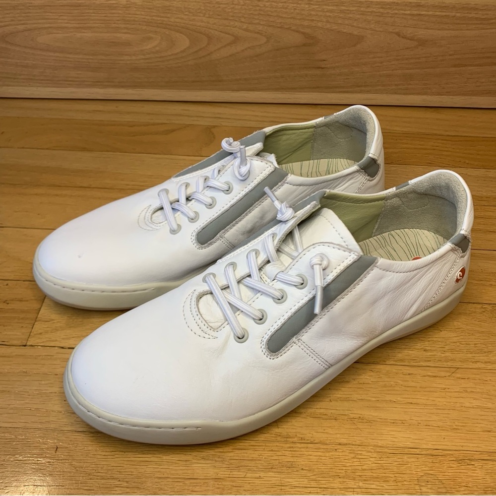 Softinos Binn White Leather Sneakers - Size 10.5